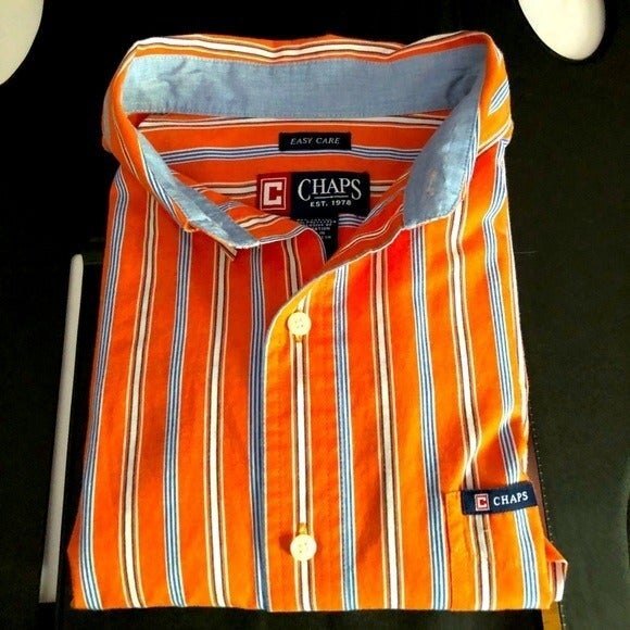 Chaps sz L Easy Care Long Sleeve Button Down Shirt - Picture 4 of 11
